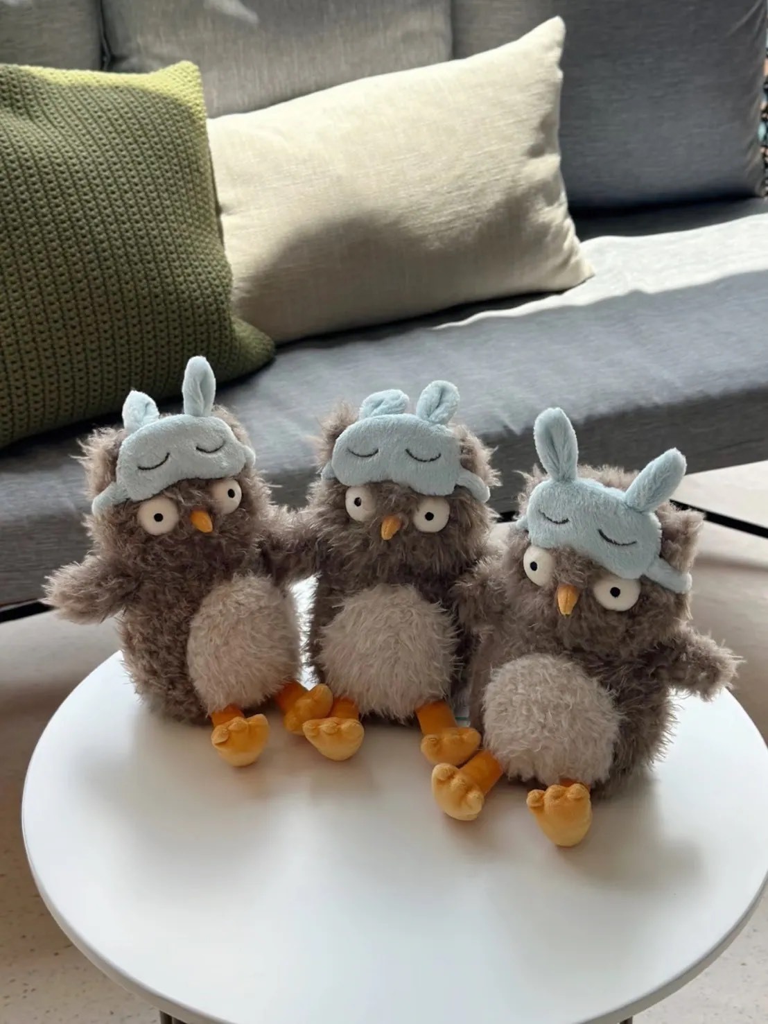 JELLYCAT AUDREY HOOTSOFTLY 眼罩貓頭鷹棕色毛絨公仔
