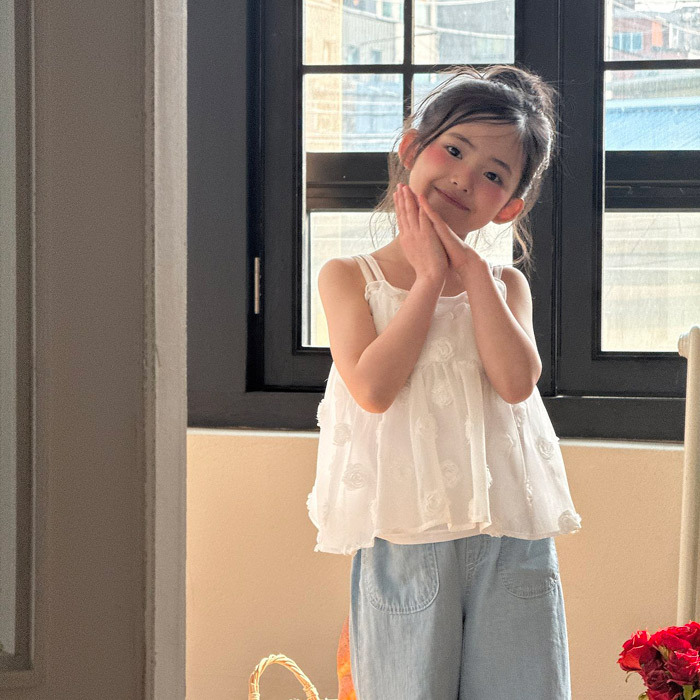 正韓夏NINIBELLO 兩色夢幻花園玫瑰花背心