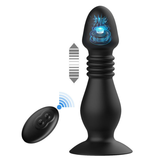 〔被抽插的感覺〕PJ強力遙控伸縮肛塞