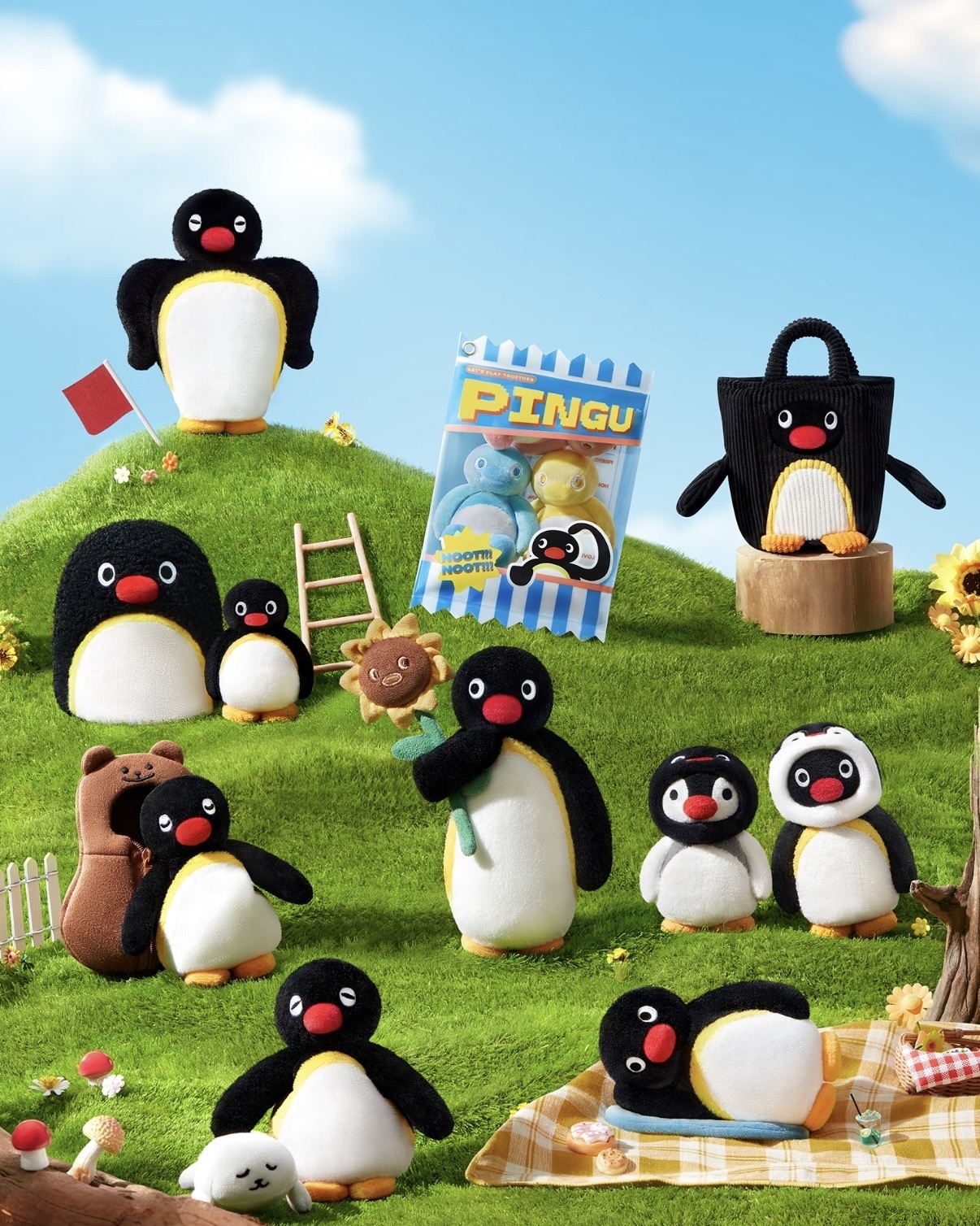 PINGU MINI MEME系列 企鵝家族 正版授權 吊飾 鑰匙圈 盲盒 / 預購