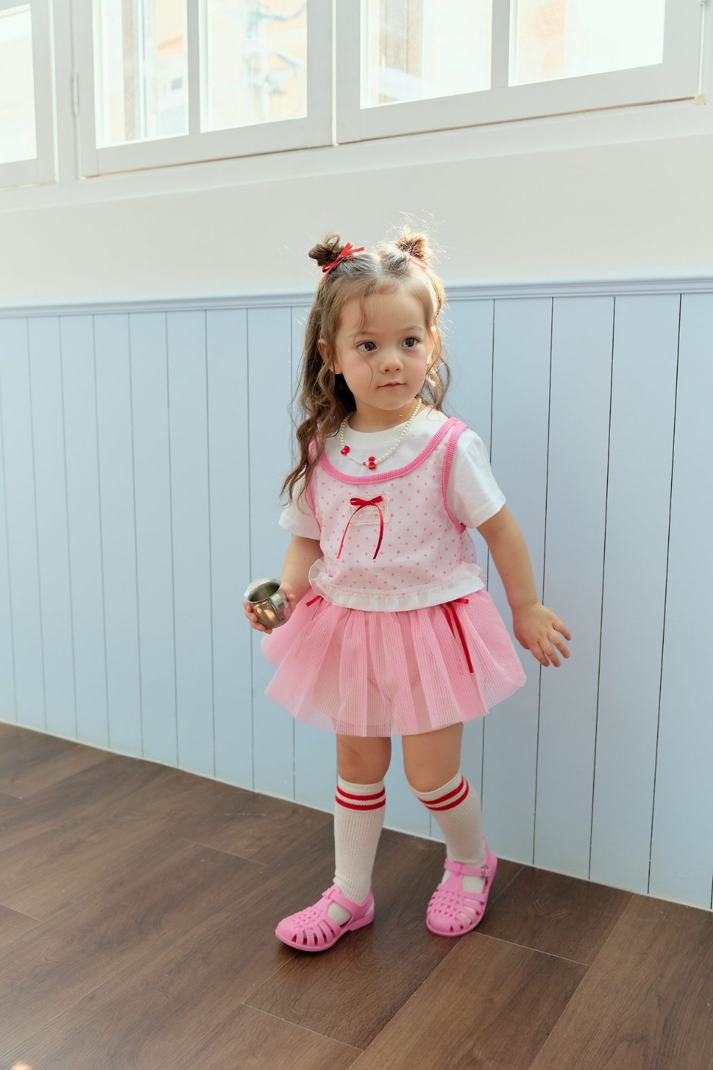 正韓夏SERA 澎紗蝴蝶結短褲