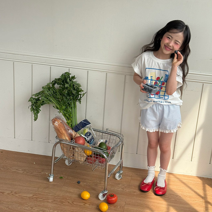 正韓夏NINIBELLO 兩色奶油愛心格子褲