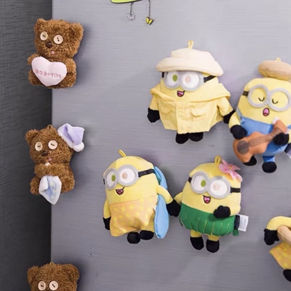 BOB & TIM 毛絨吊飾 冰箱貼 磁吸 兩用 小小兵 TIM熊 環球影城