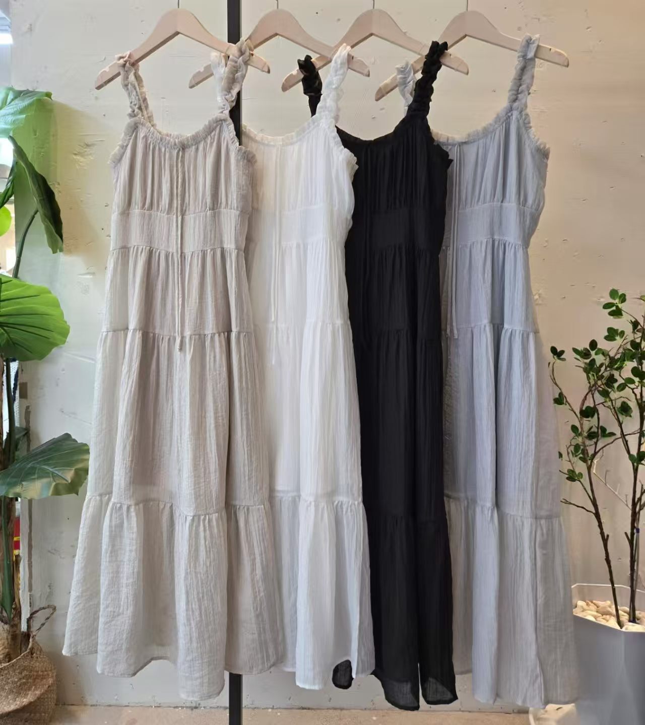 HP6001 夏日海邊打卡花邊長裙