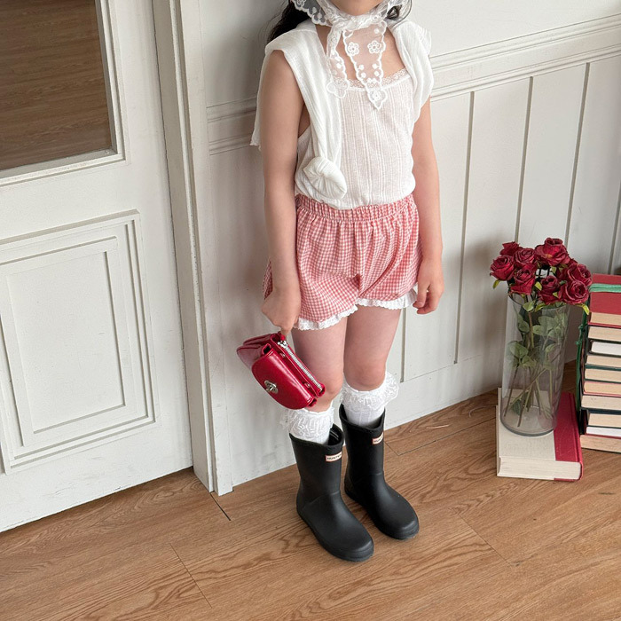 正韓夏NINIBELLO 三色花邊燈籠褲