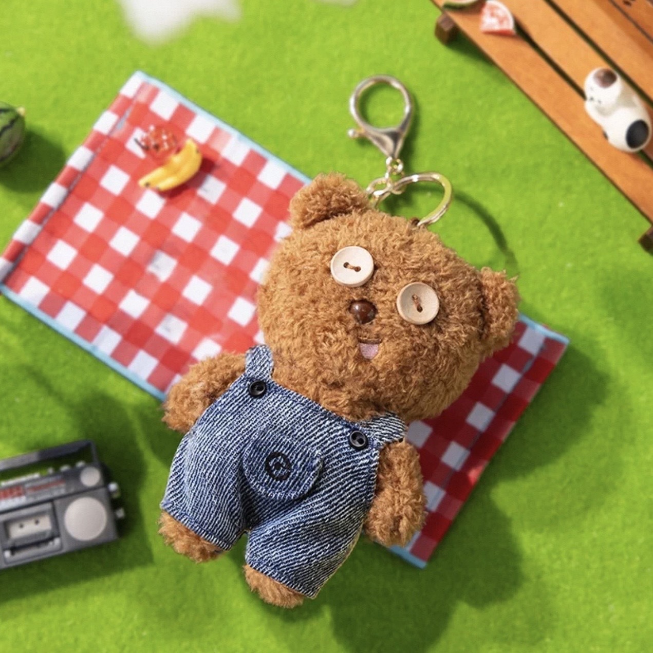 TIM熊 吊帶褲 毛絨吊飾 環球正版授權 小小兵BOB 玩具熊