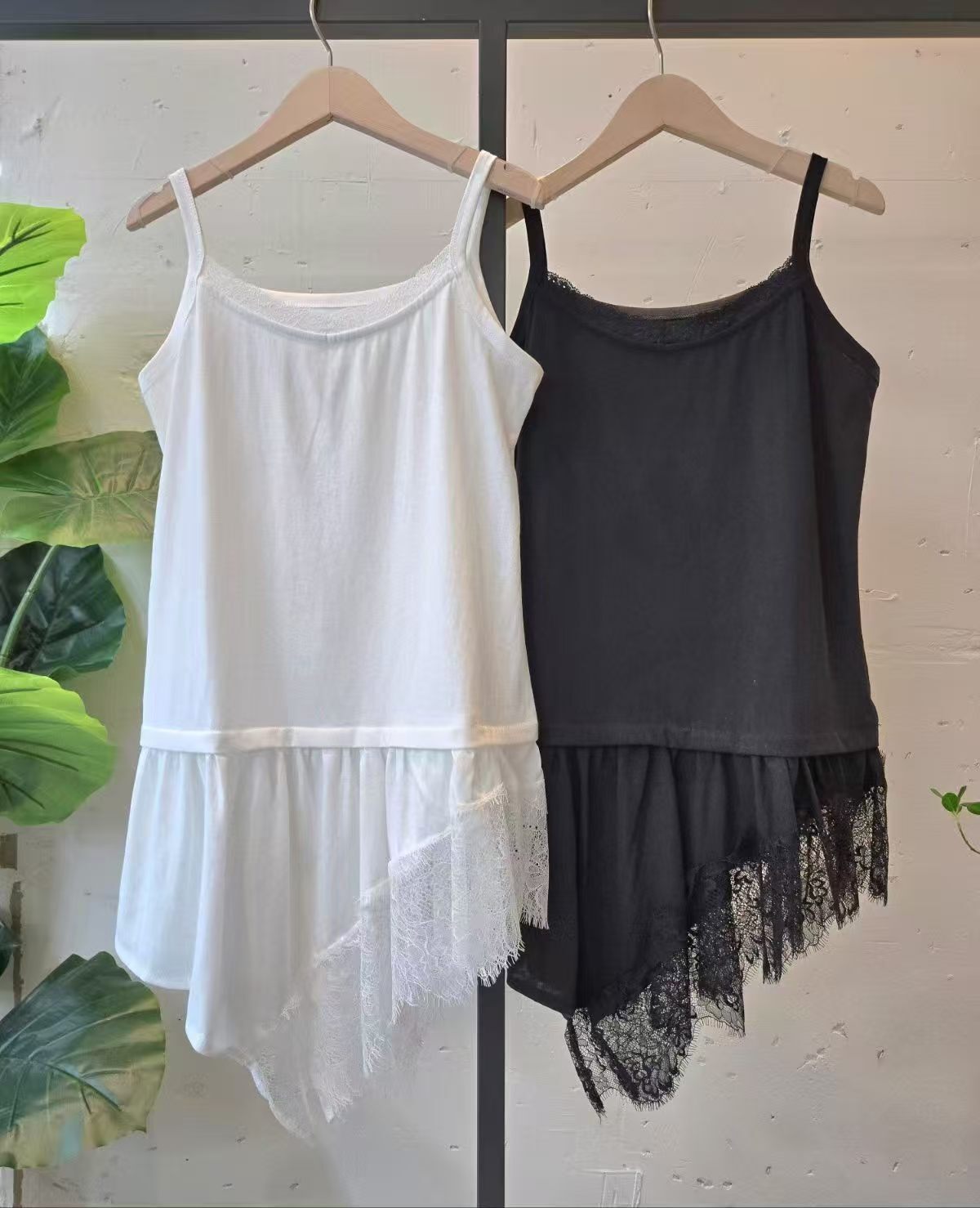 HP6009 韓妹蕾絲斜頁吊帶