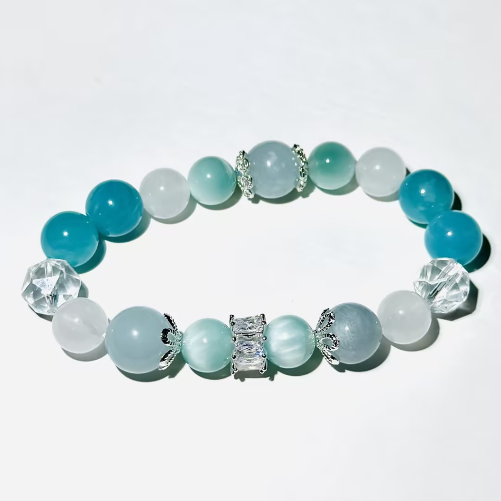 BRA-JJG0407-111 【HG】五行水晶DIY手链-水 09mm+[送貓眼消磁石一袋] (A111)