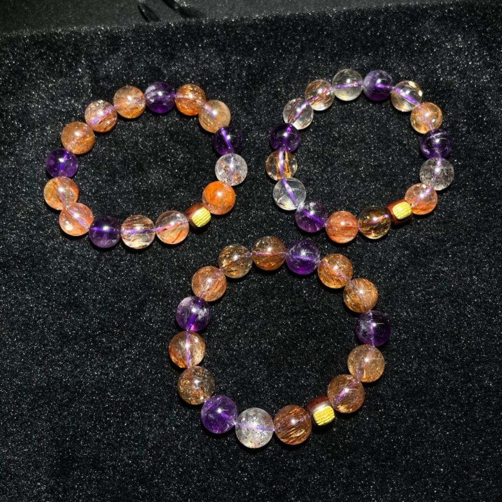 BRA-JJG0407-126 【DL】黑金超DIY手串 约12mm(隨機出) (A126)