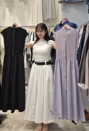 HP6012 半高領簡約連身裙