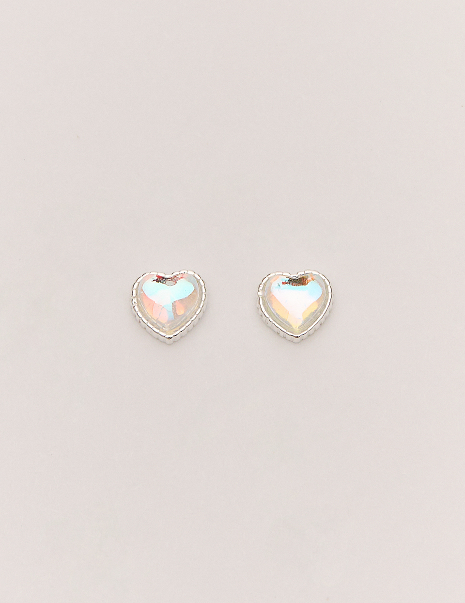 【925純銀】漸變迷你小愛心。針式耳環