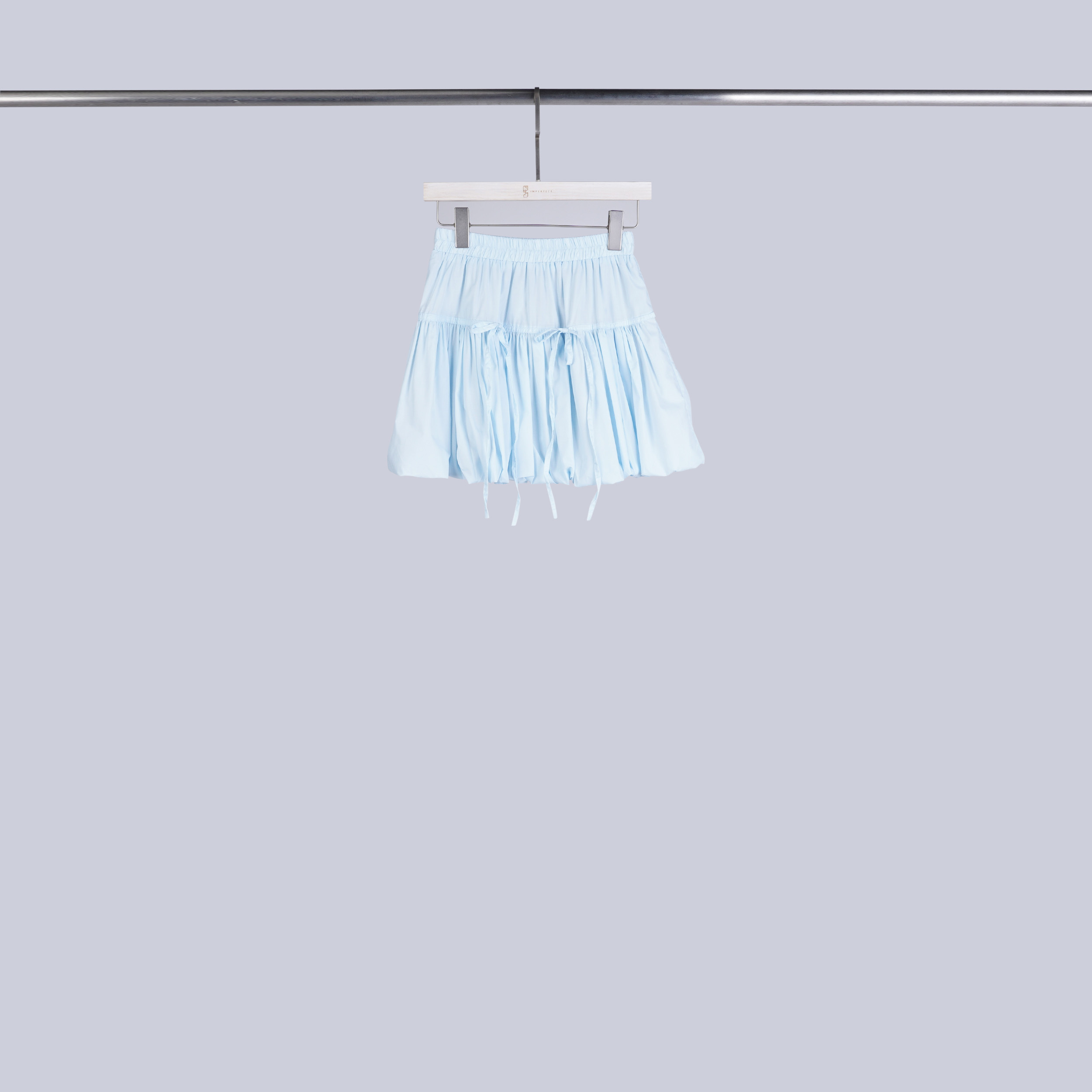 夏日感蝴蝶結綁帶泡泡短裙 | 寶寶藍