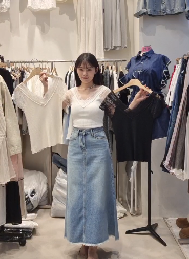 HP6020 V領大蕾絲性感上衣