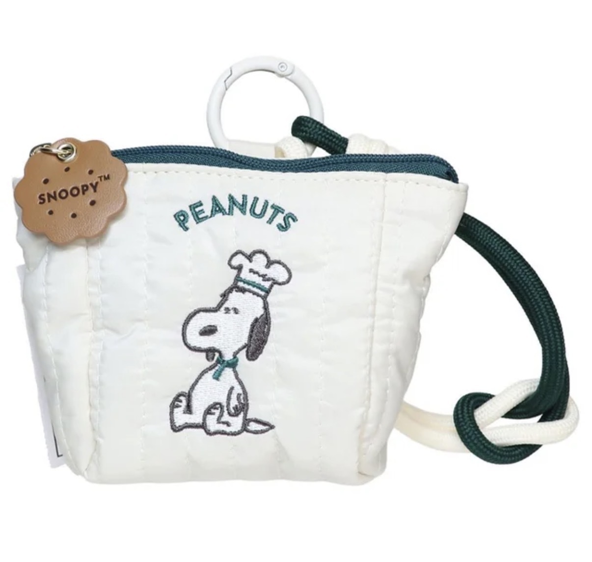 【最新發售】JP Snoopy 廚師刺蝟迷你包包配手繩 綠白 9894 TK260407