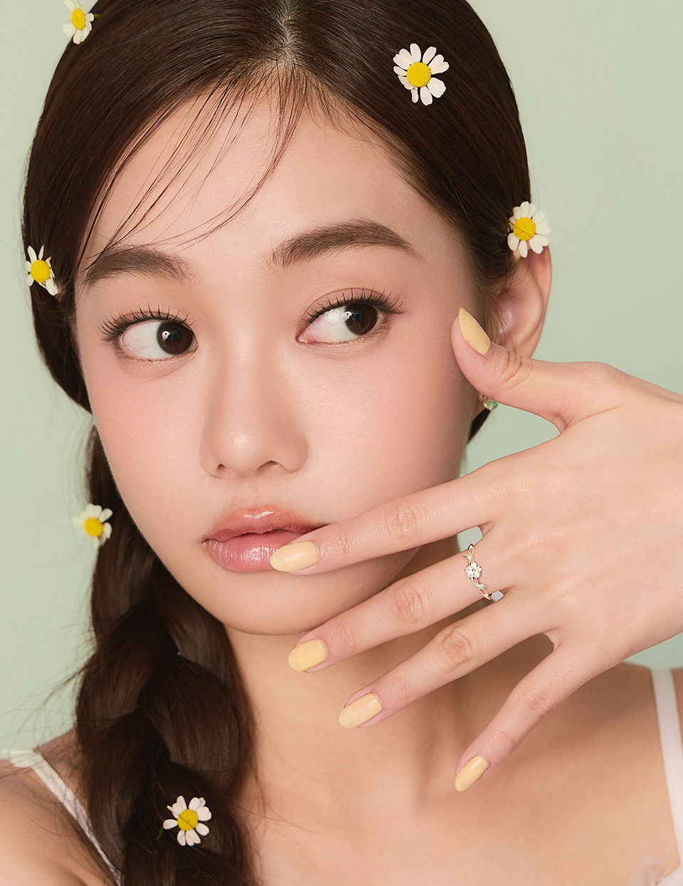 【925純銀】纏繞交織花可調式戒指