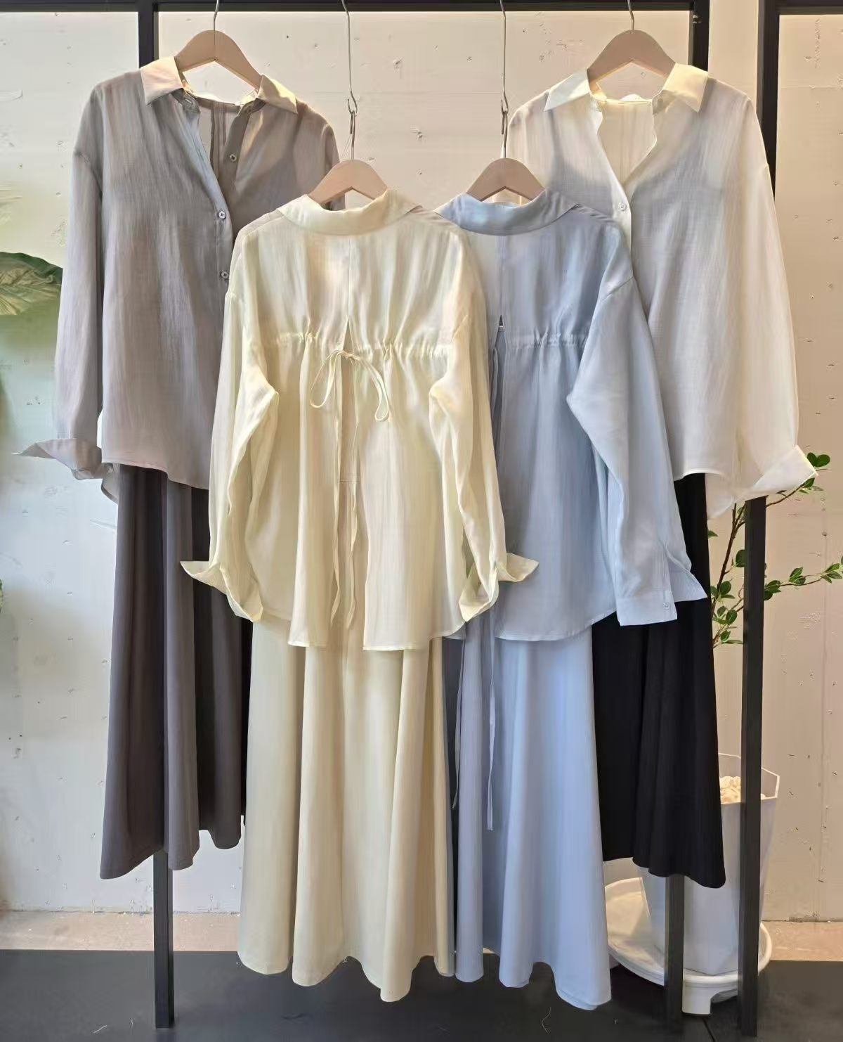 HP6027 後綁帶防曬雪紡套裝