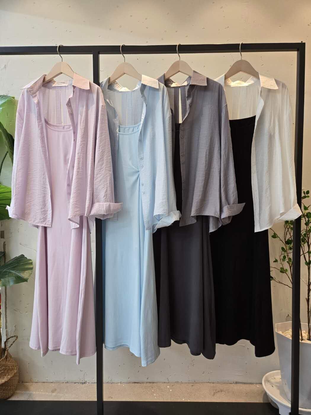 HP6029 休閒恤衫吊帶連身裙套裝