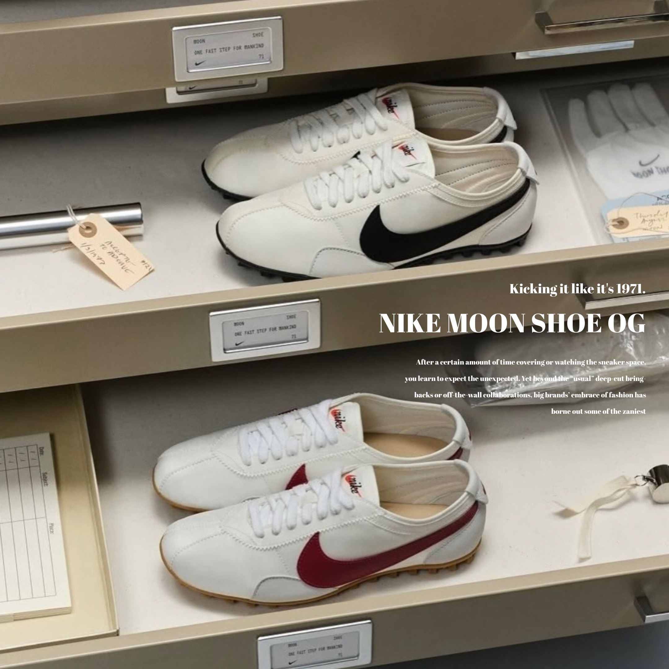 NICEDAY 代購 Nike Moon Shoe OG Summit 白紅 白黑 復刻傳奇 復古慢跑鞋 休閒 II0407