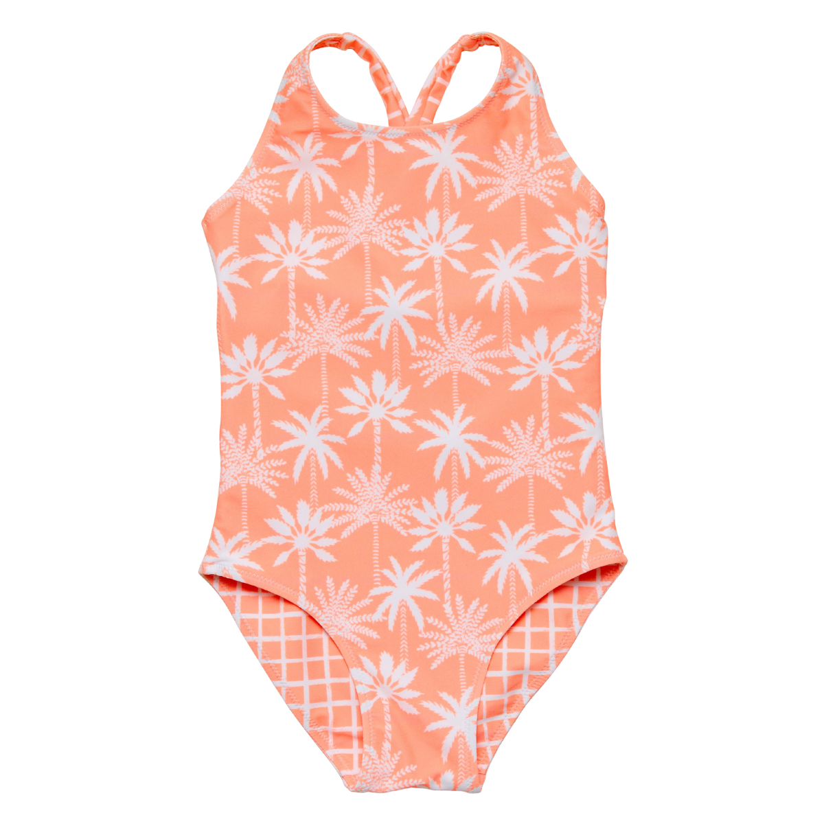 〖 Snapper Rock 〗橘色棕櫚樹一件式泳衣