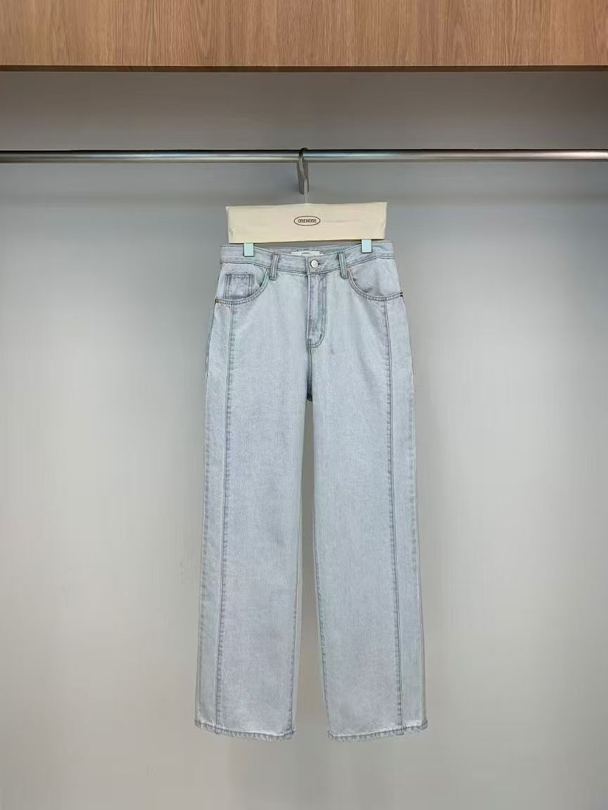 OM6050 車線直筒牛仔褲