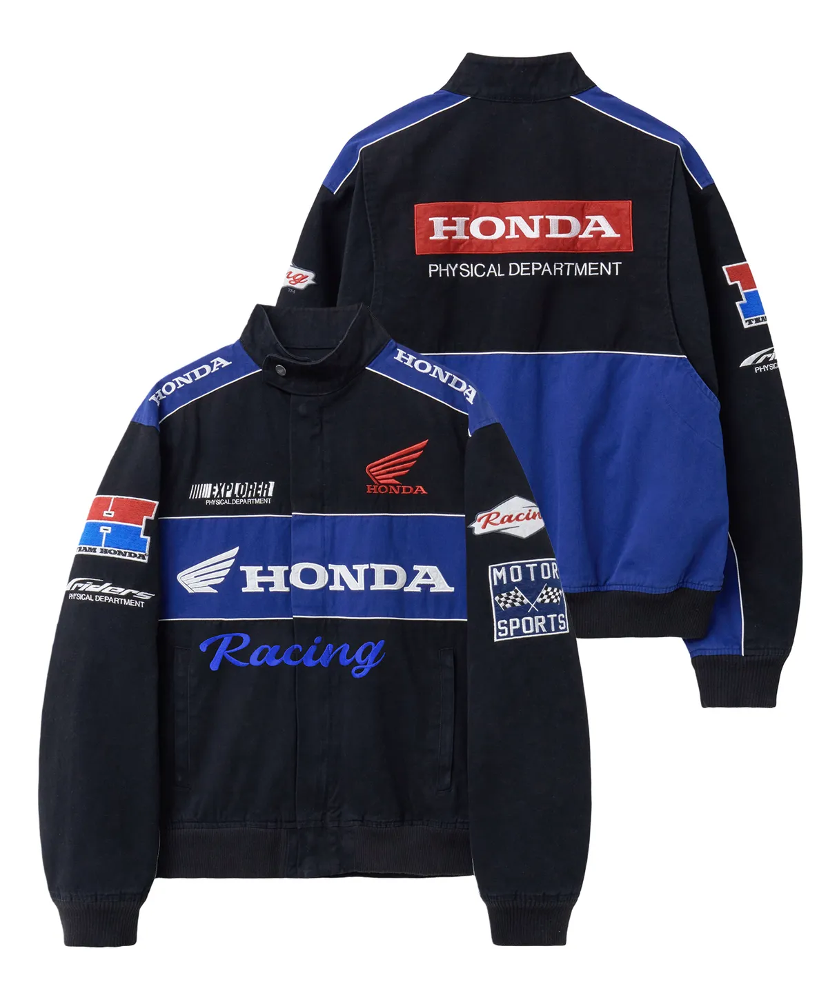 【代購】HONDA 多貼布斜紋騎士外套 黑色 Motorcycle Jacket