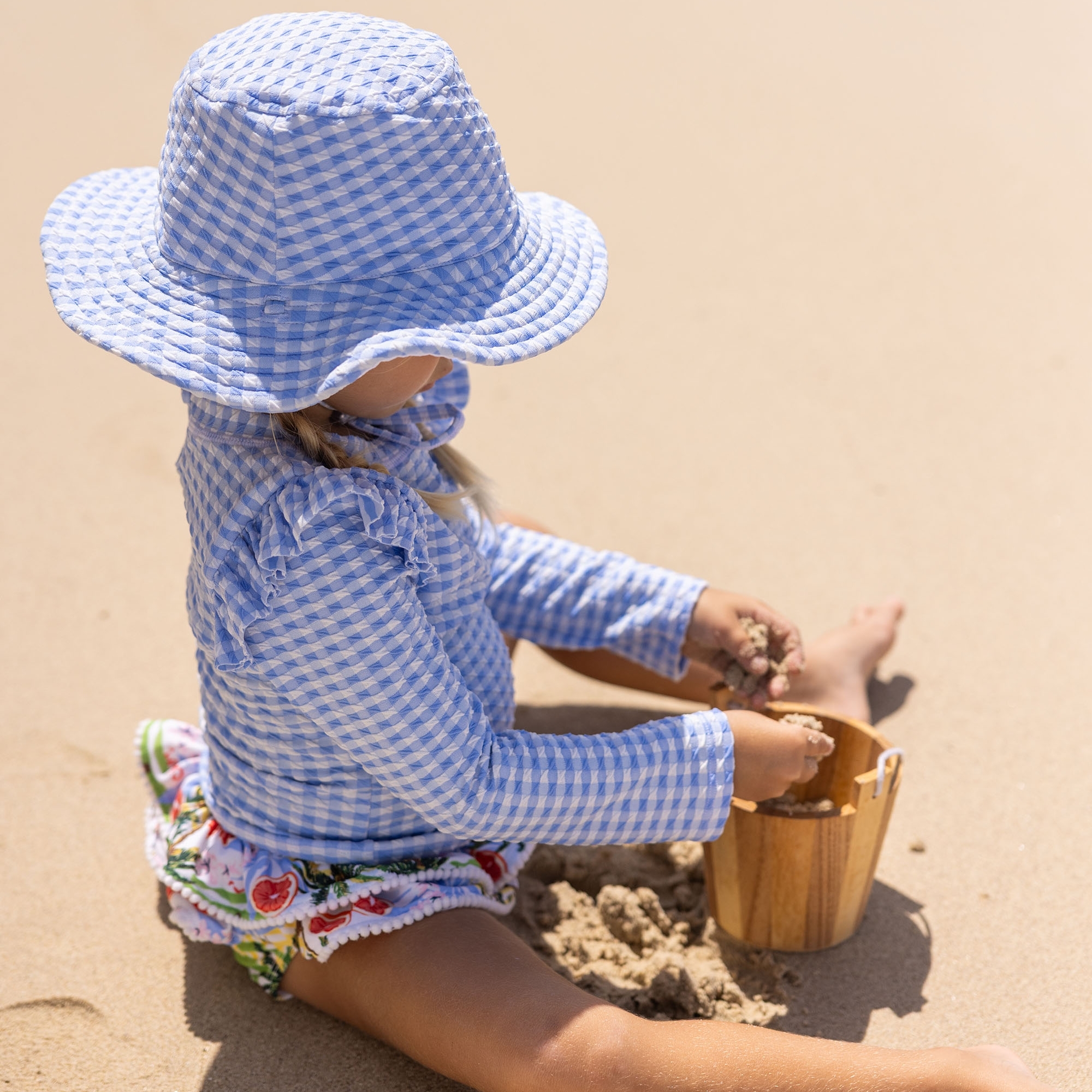 〖 Snapper Rock 〗格紋熱帶天堂防曬兩件式泳衣