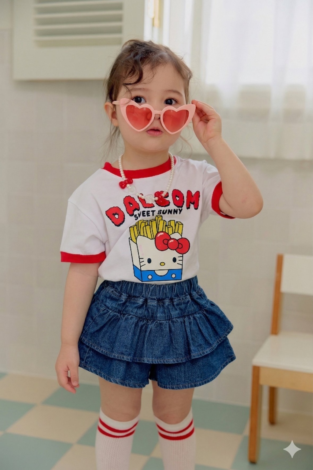 正韓夏SERA 2色牛仔褲裙