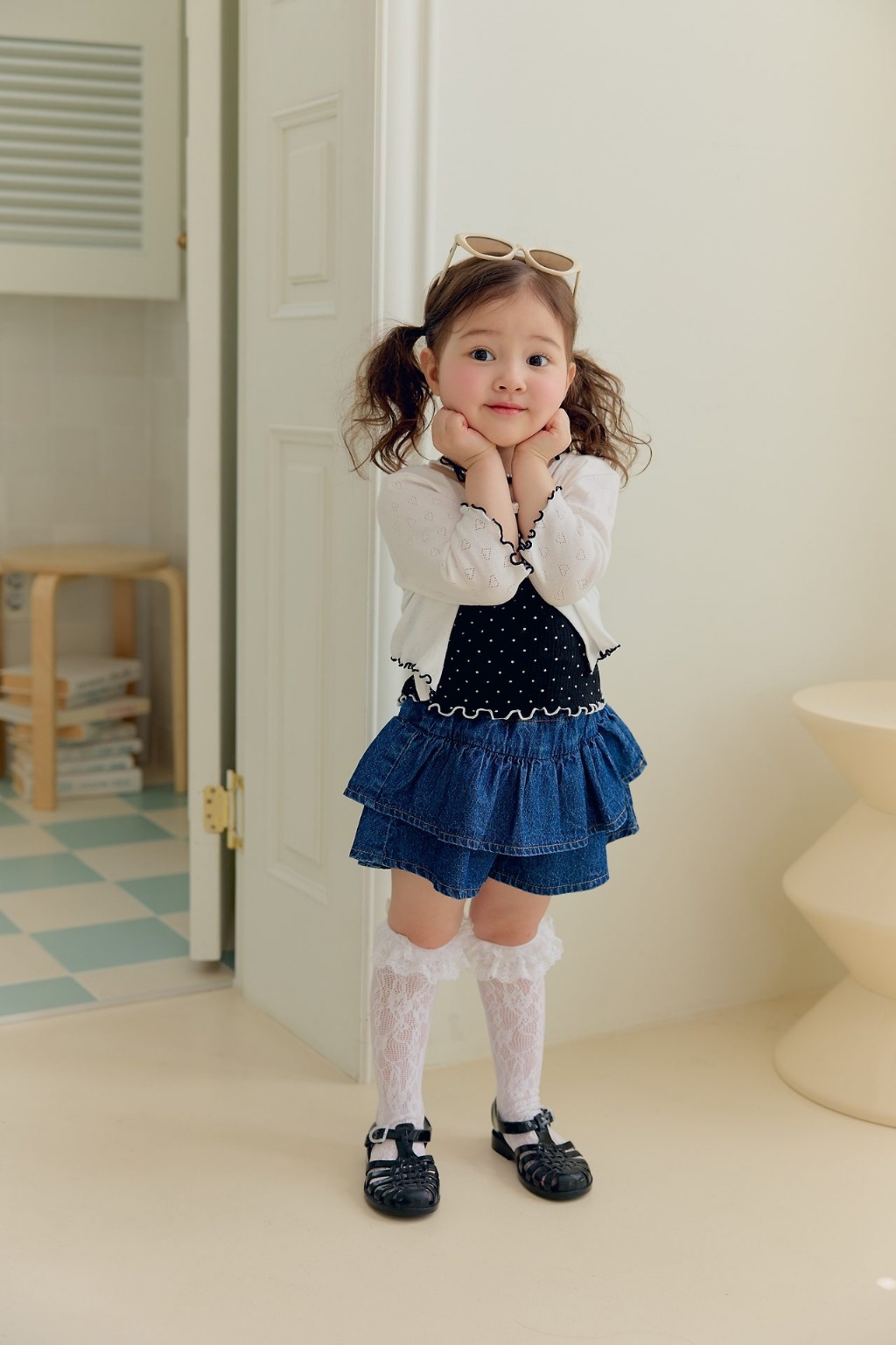 正韓夏SERA 2色牛仔褲裙