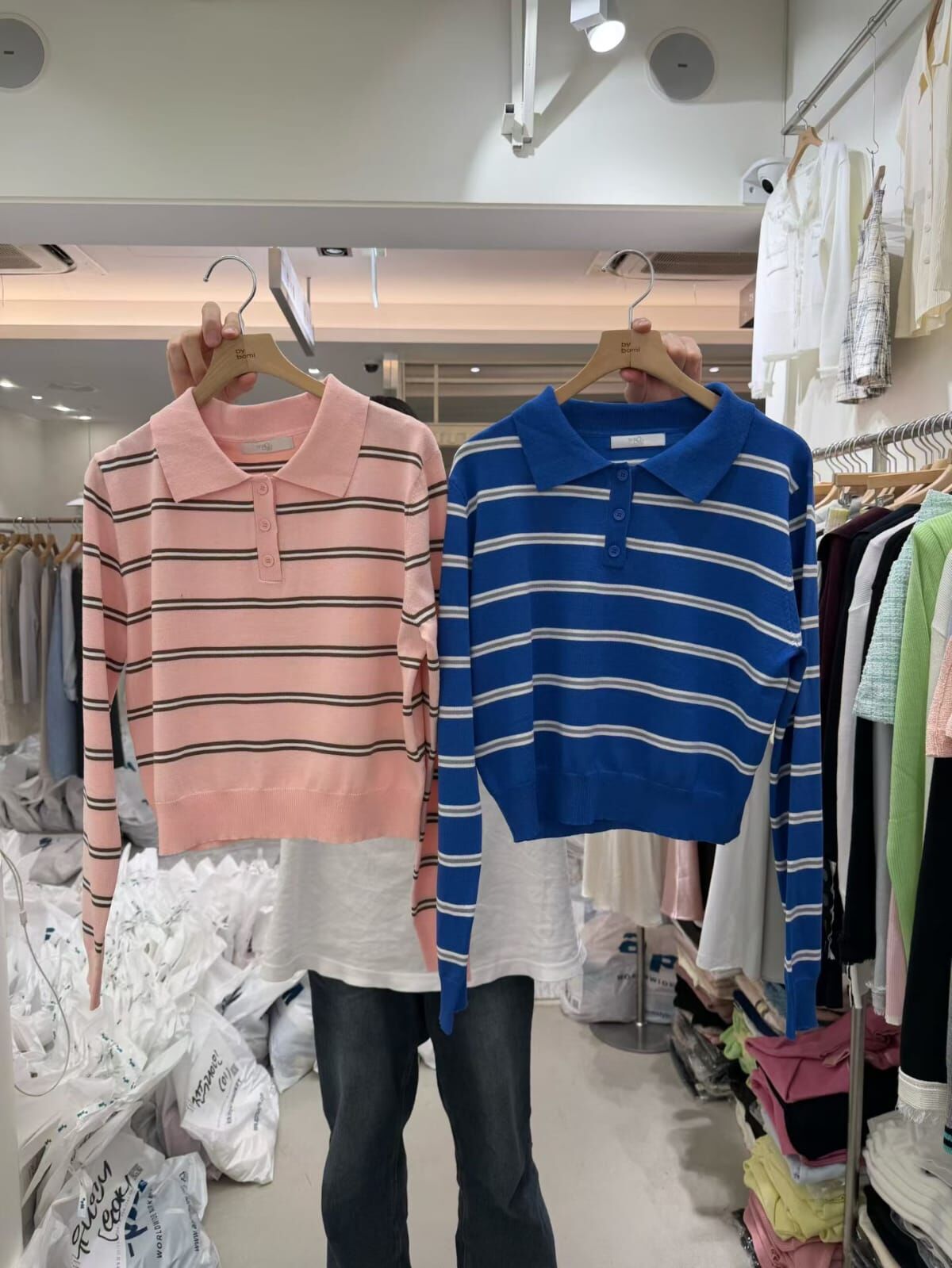 BM6074 校園條紋薄長袖