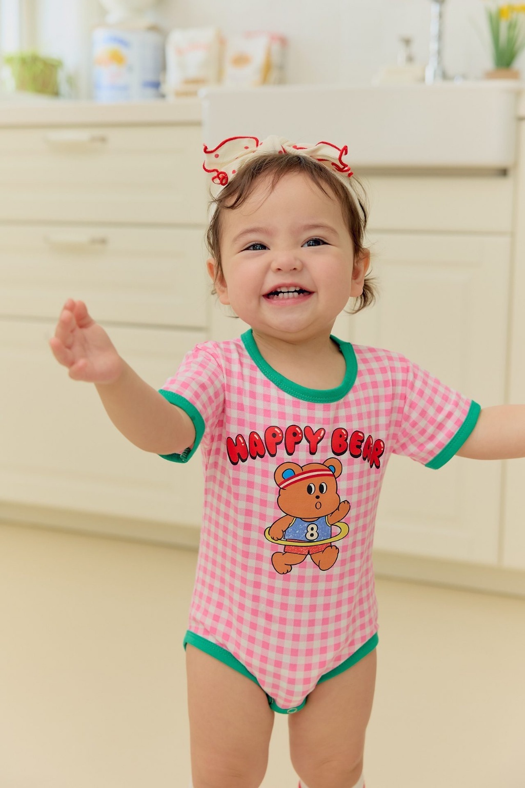 正韓夏SERA  嫩嬰呼拉圈熊熊包屁衣