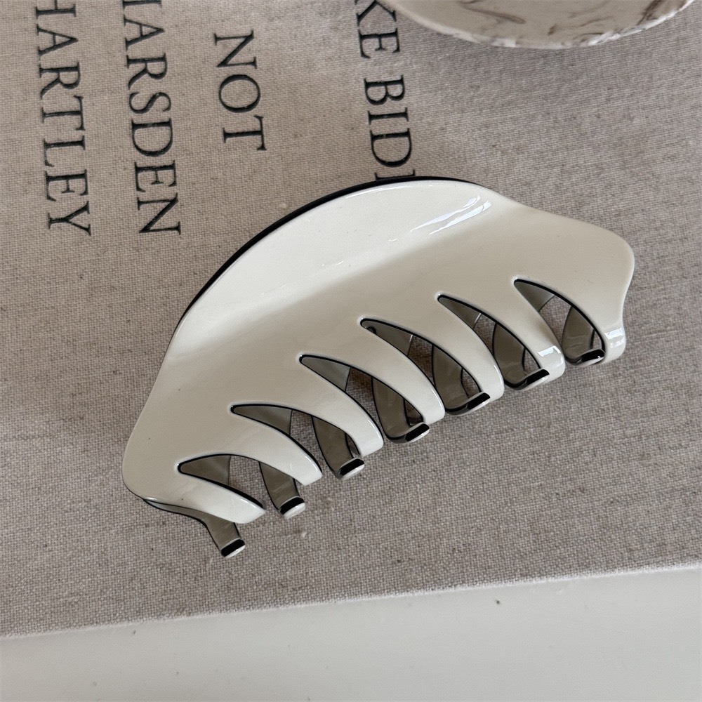 No.9255大款法式撞色斜齒鯊魚夾