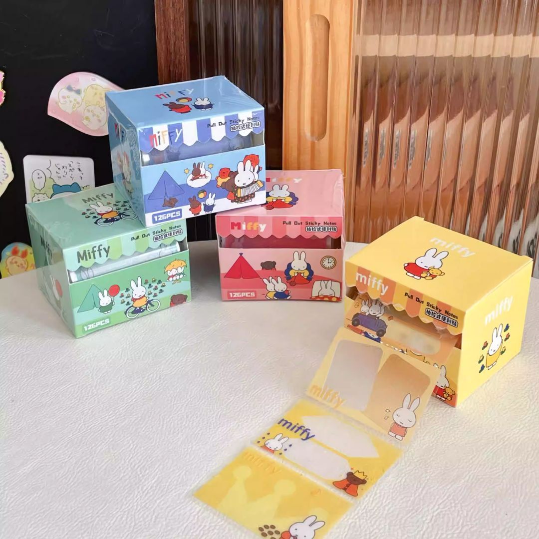 米菲| 抽拉式便利貼 -Memo紙 126貼/盒