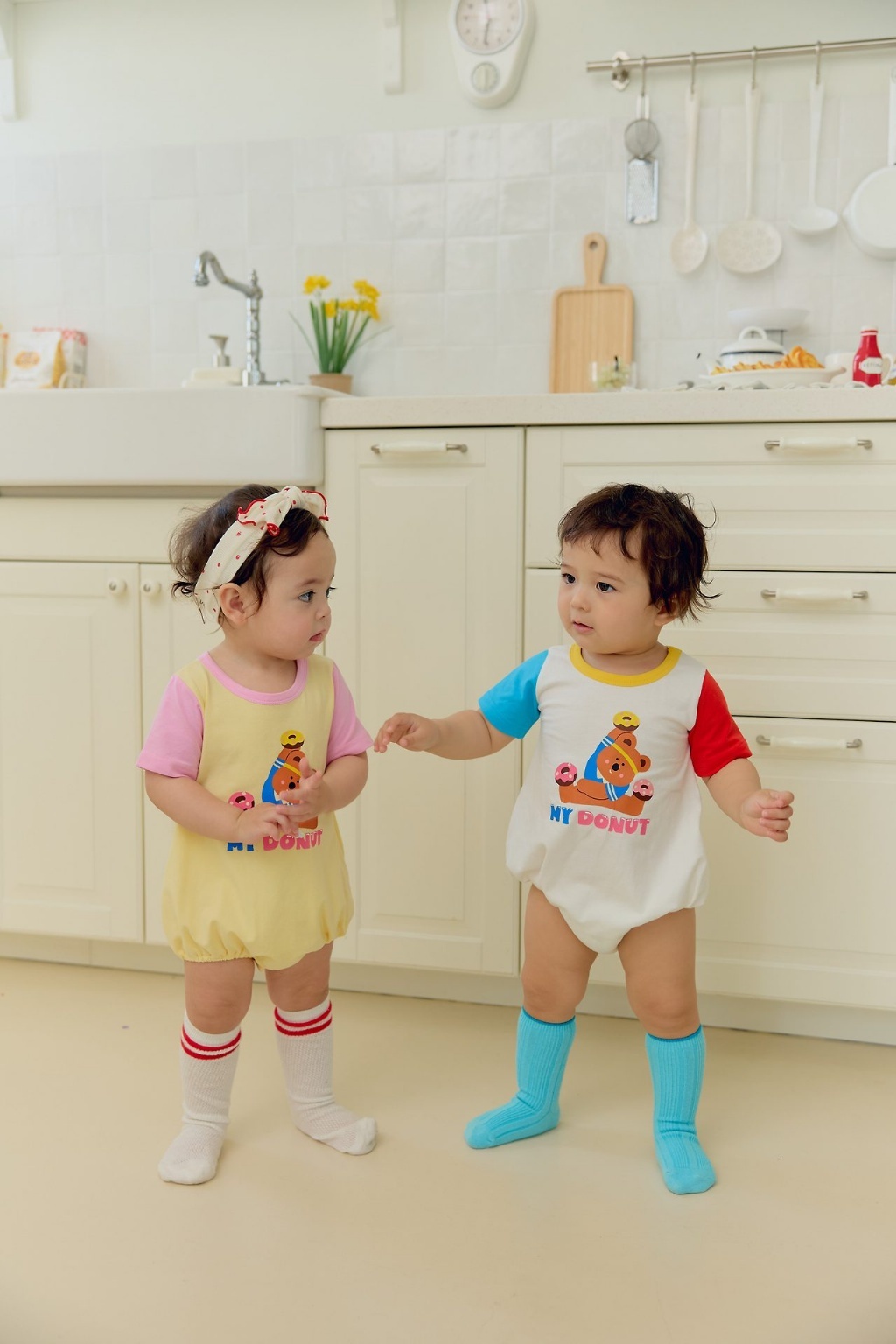 正韓夏SERA  嫩嬰甜甜圈熊熊包屁衣