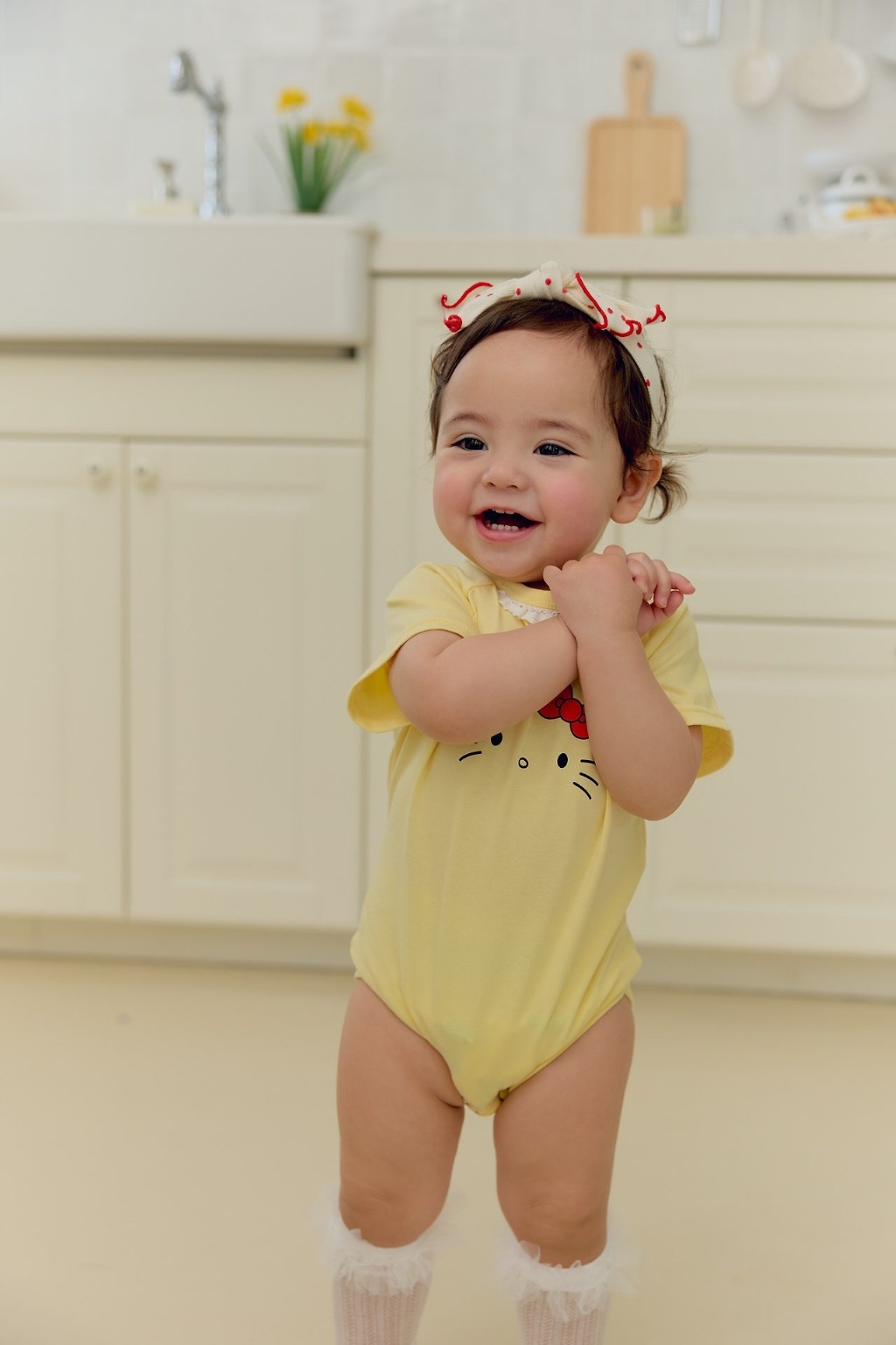 正韓夏SERA  嫩嬰蕾絲小貓包屁衣