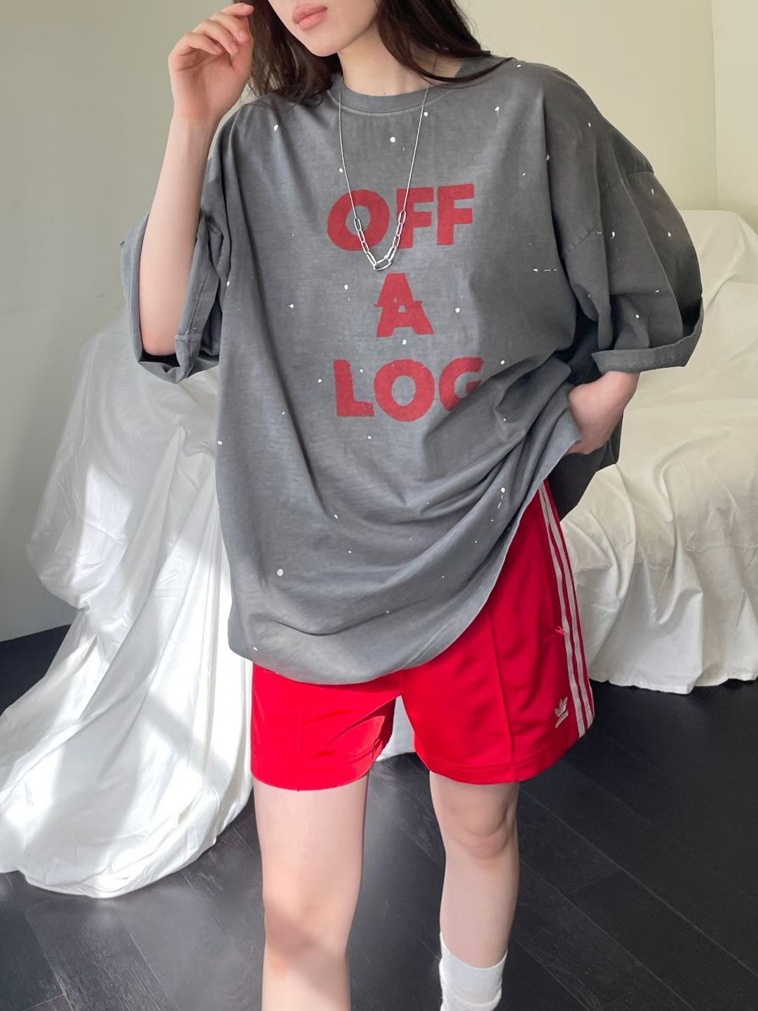 洗水英文字短袖Tee MB-045T