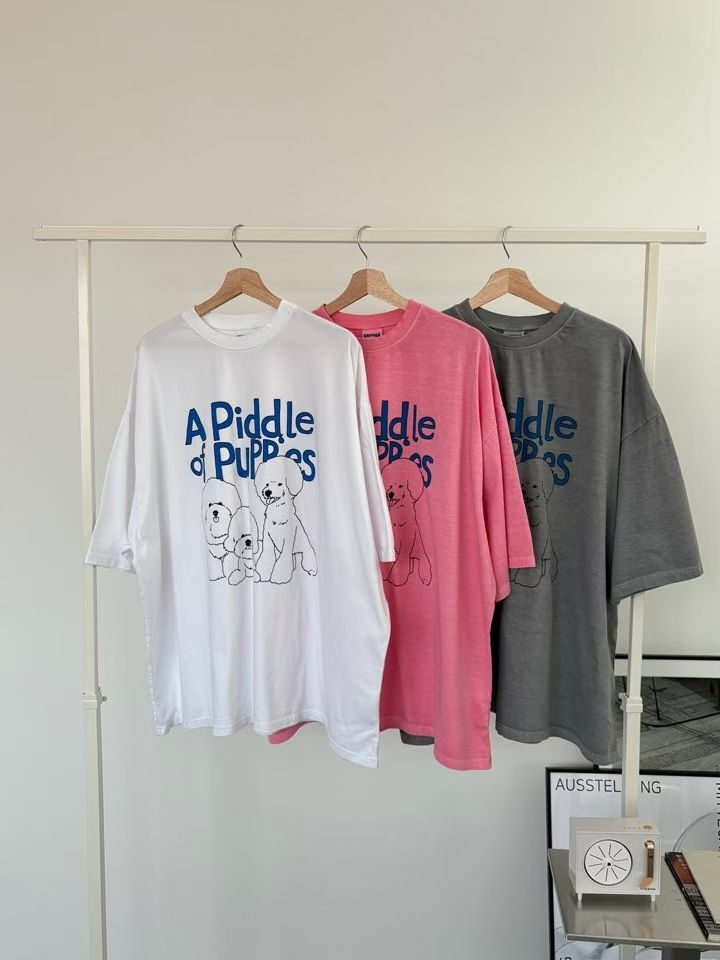 洗水英文字圖案短袖Tee MB-046T