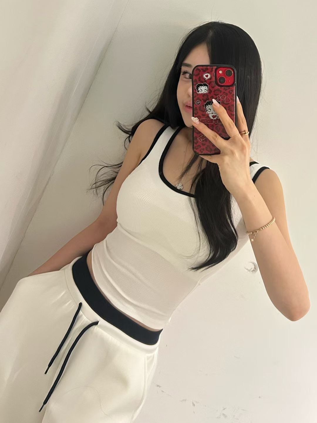 撞色滾邊U領Bratop背心