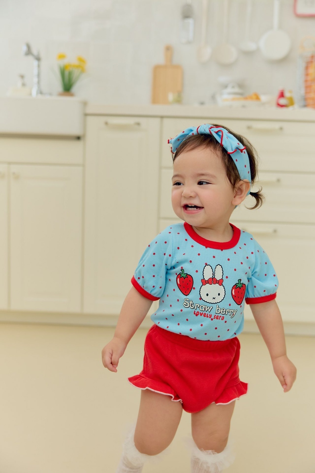 正韓夏SERA  三色點點蝴蝶結髮帶