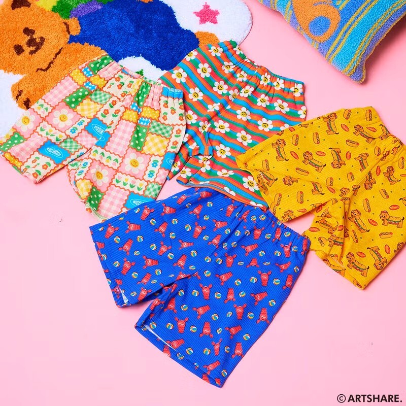 日本 90-130 wiggle華夫格印花短褲 4色