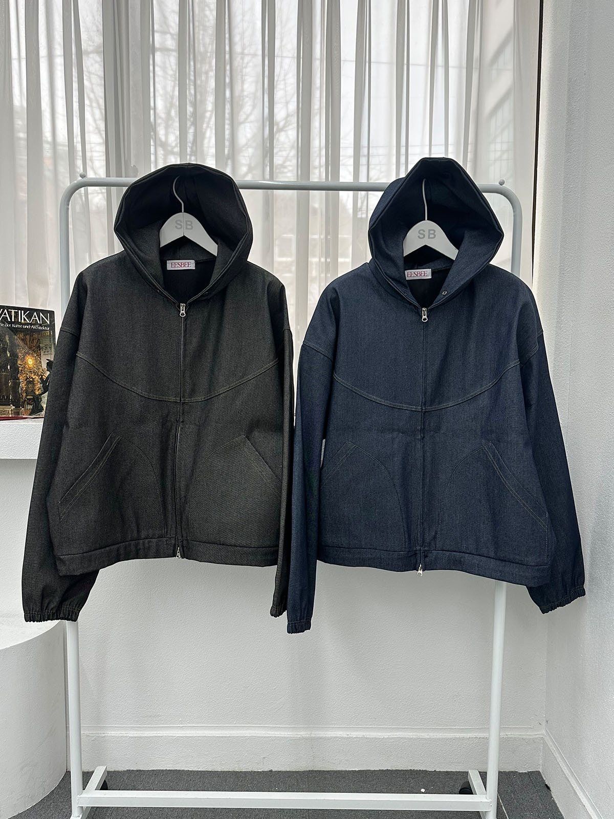 淨色連帽拉鍊外套 SB-009JK