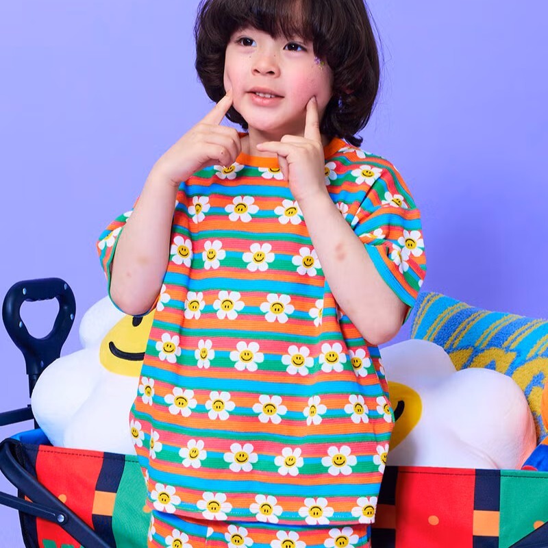 日本 90-130 wiggle華夫格印花上衣 4色