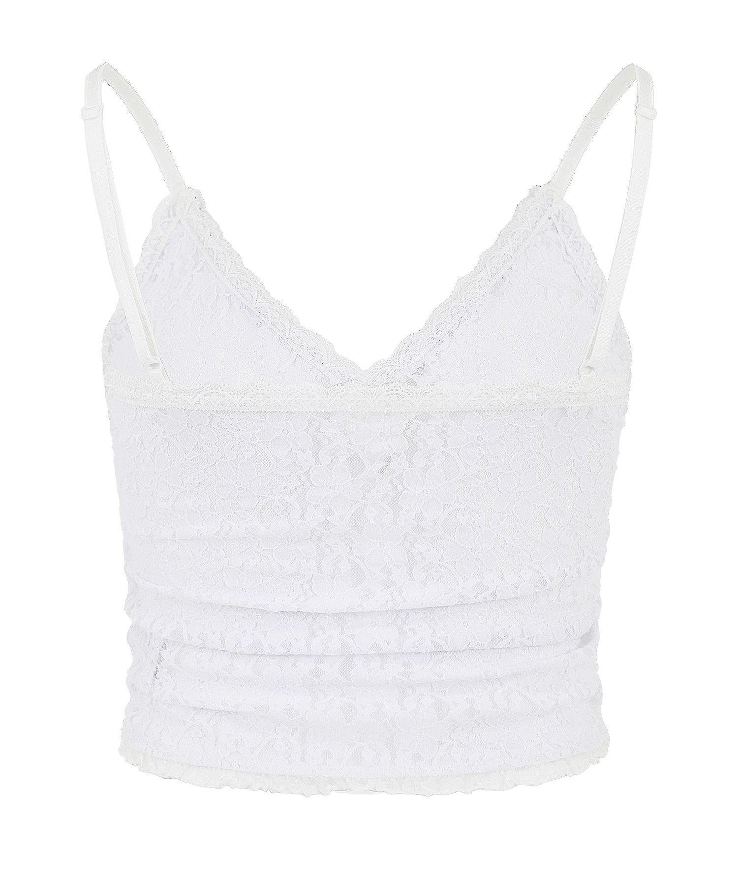 PLASMA SPHERE 玫瑰蕾絲無袖上衣 白色 PS24SSTS