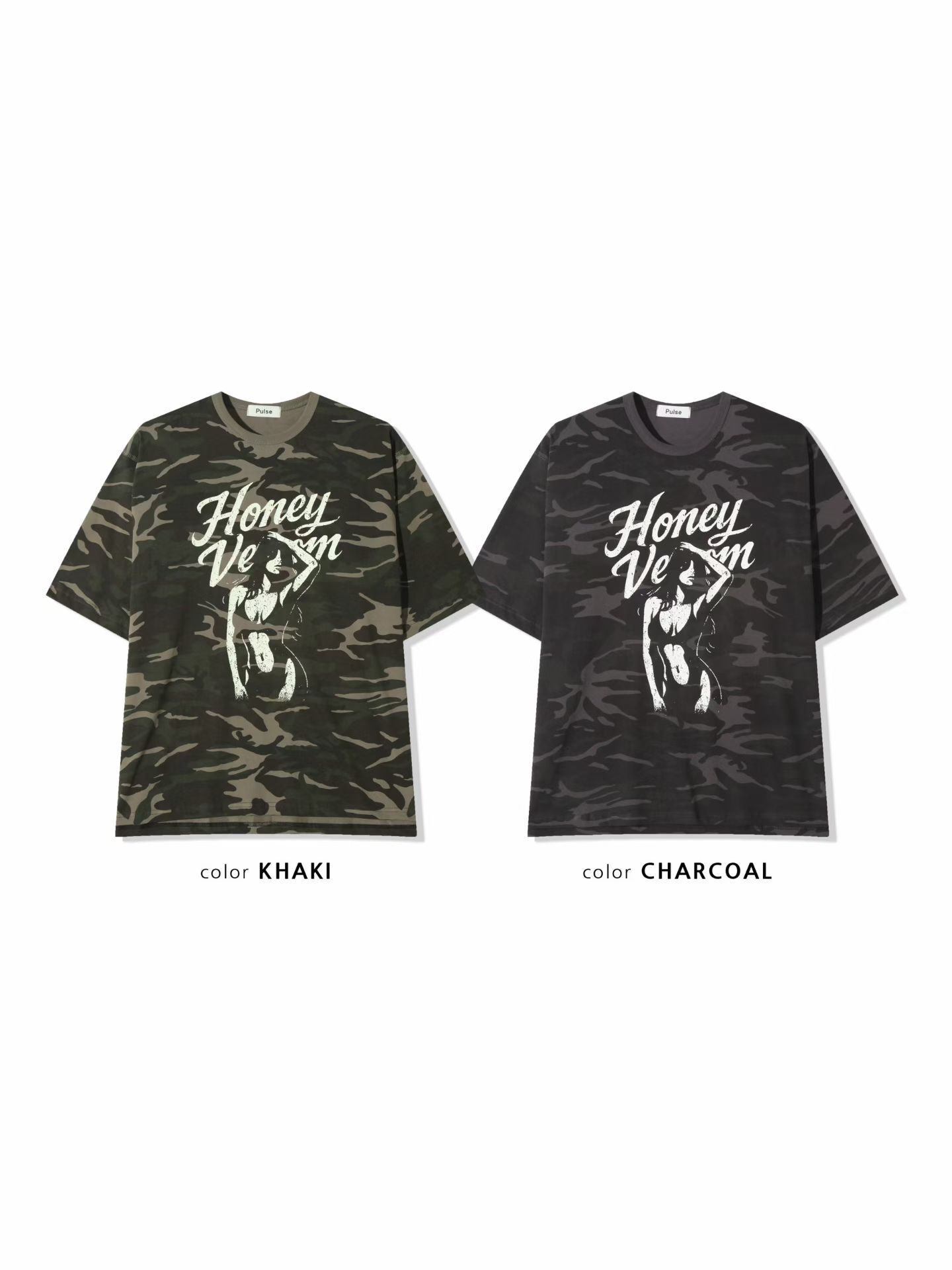 迷彩英文字圖案短袖Tee PULSE-222T