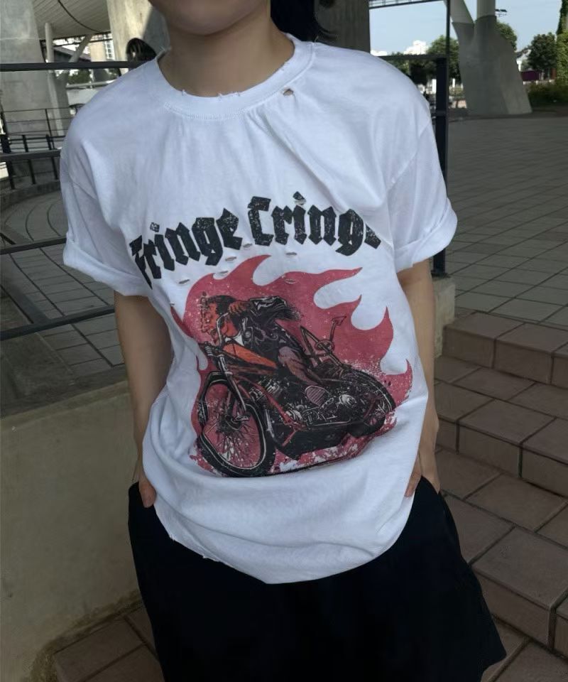 英文字圖案短袖Tee PULSE-225T