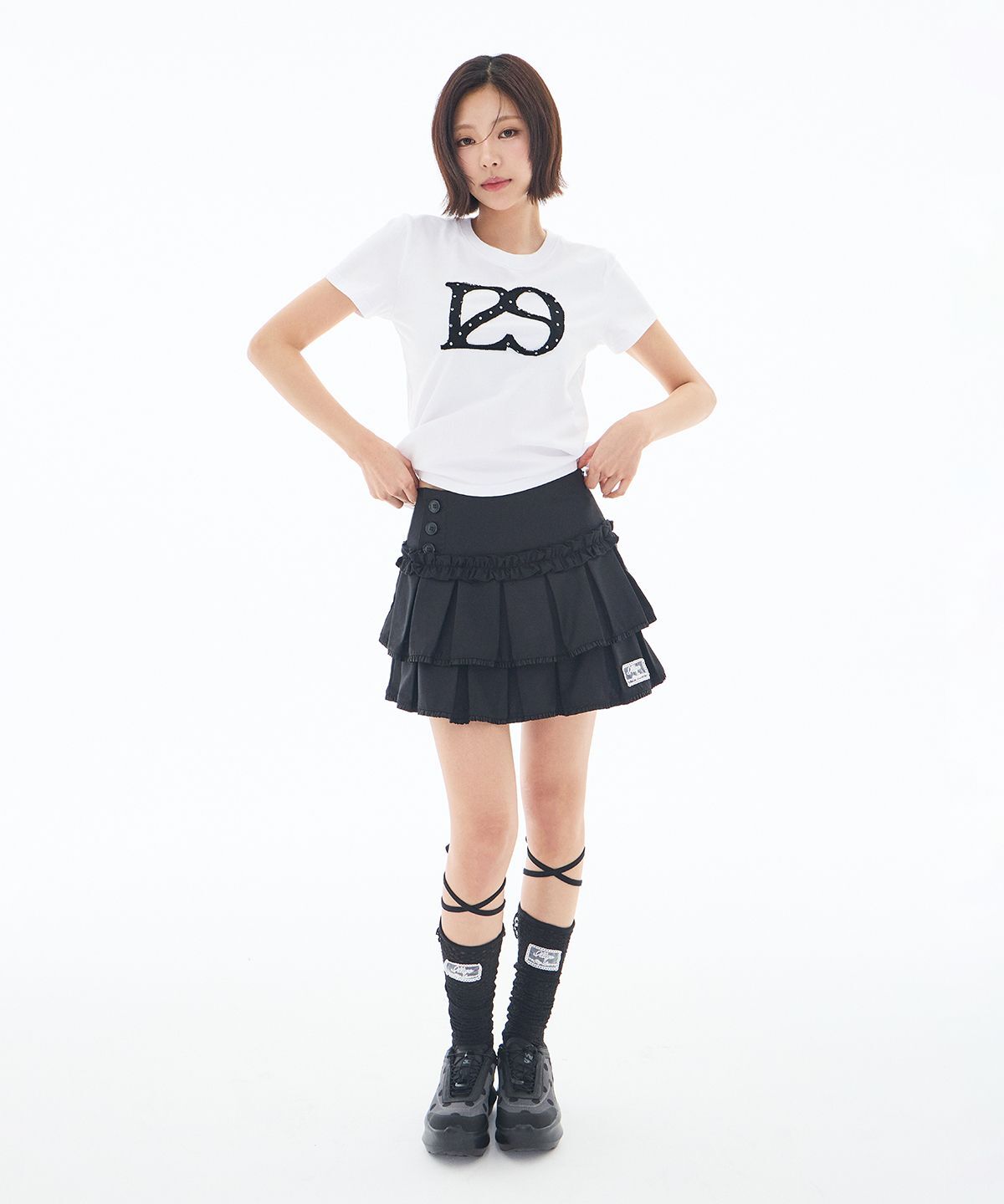 ILLIGO 多莉百褶迷你裙 黑色 26SMSK01BK