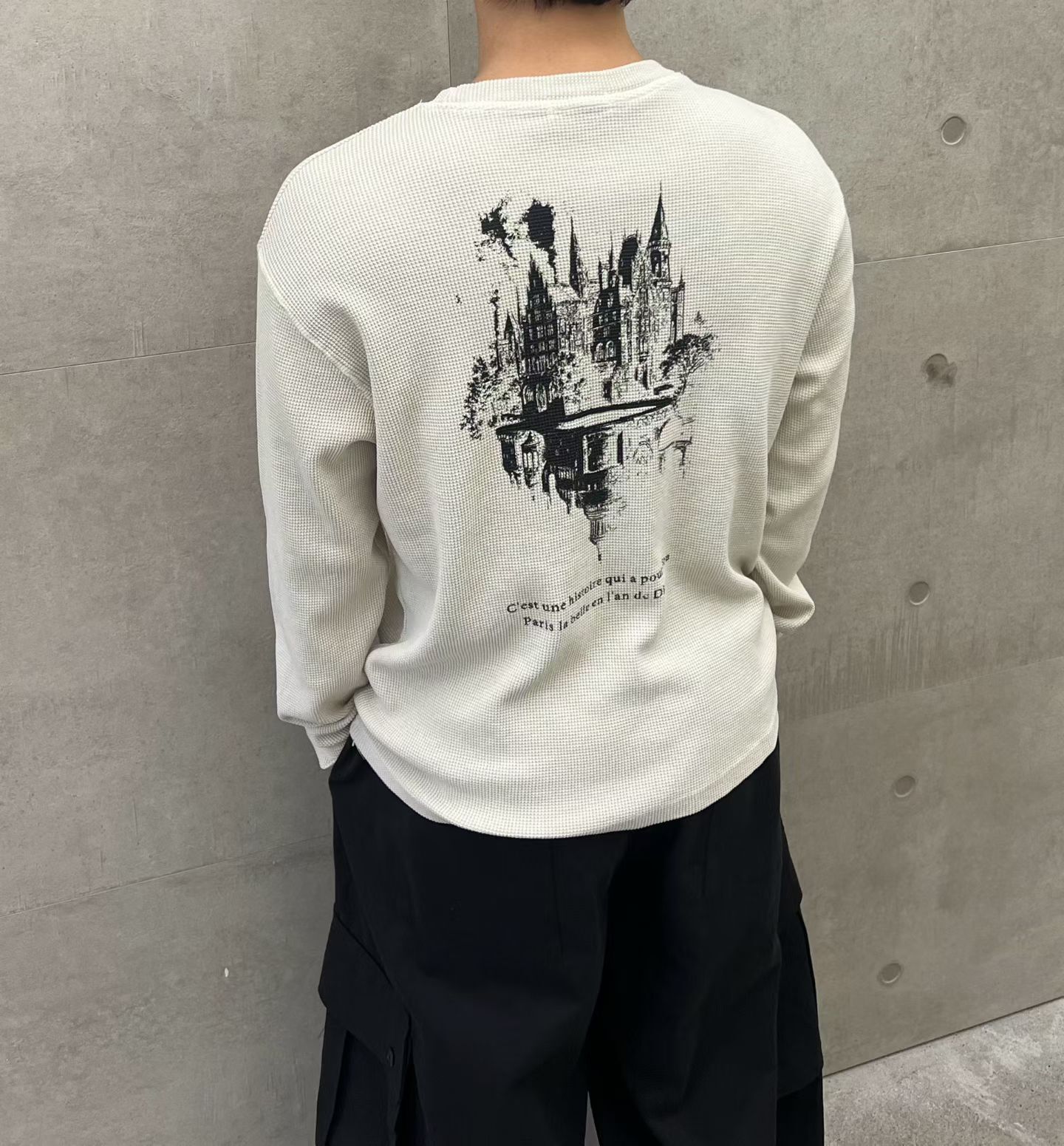 洗水英文字圖案長袖衫 PULSE-228T