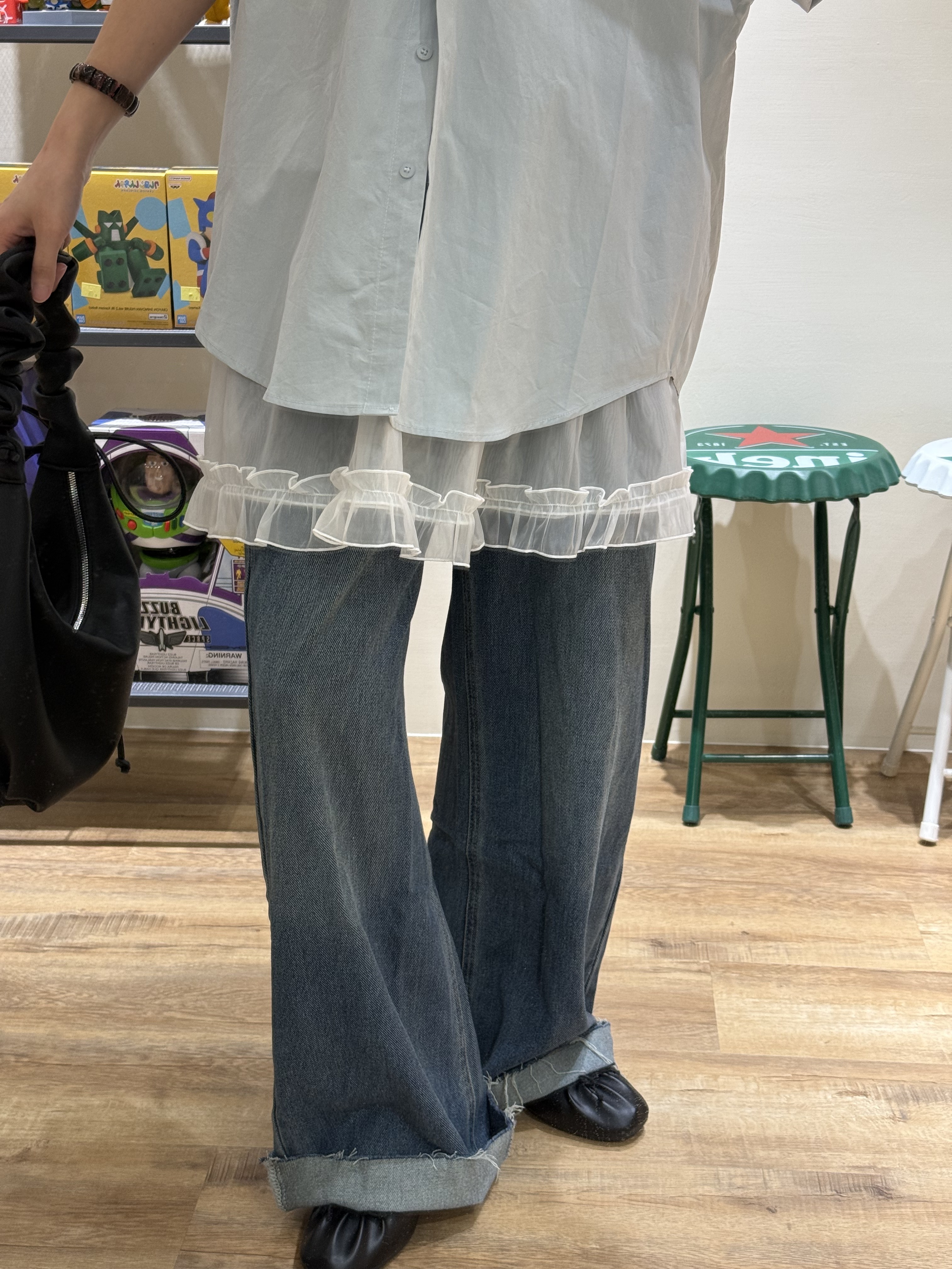 真絲紗層次疊穿紗裙 (白)