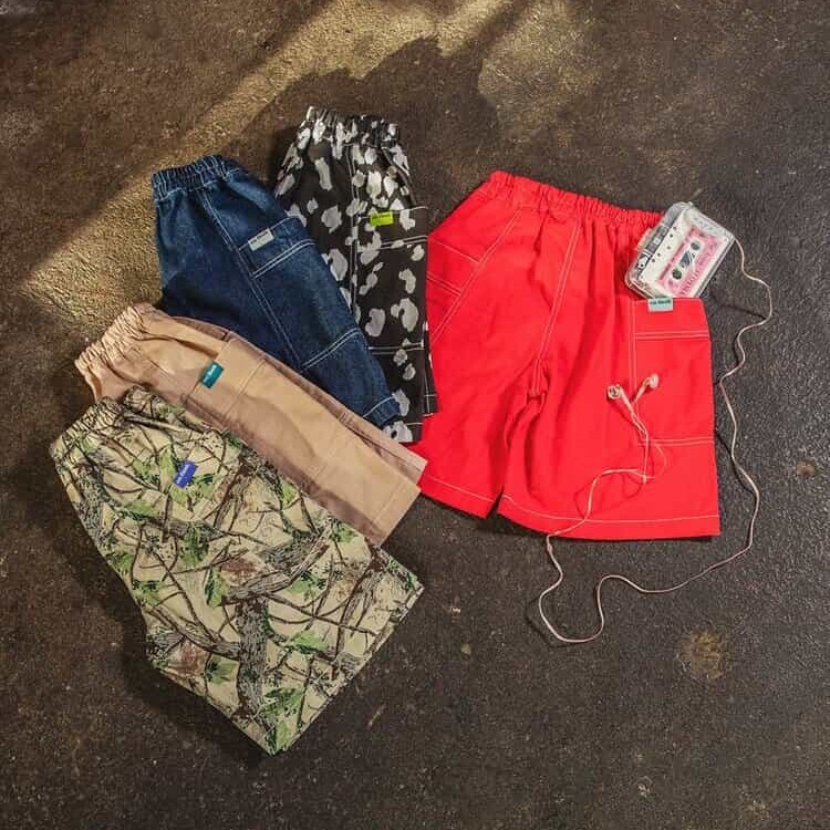 日本 90-160 口袋寬版6分褲 5色