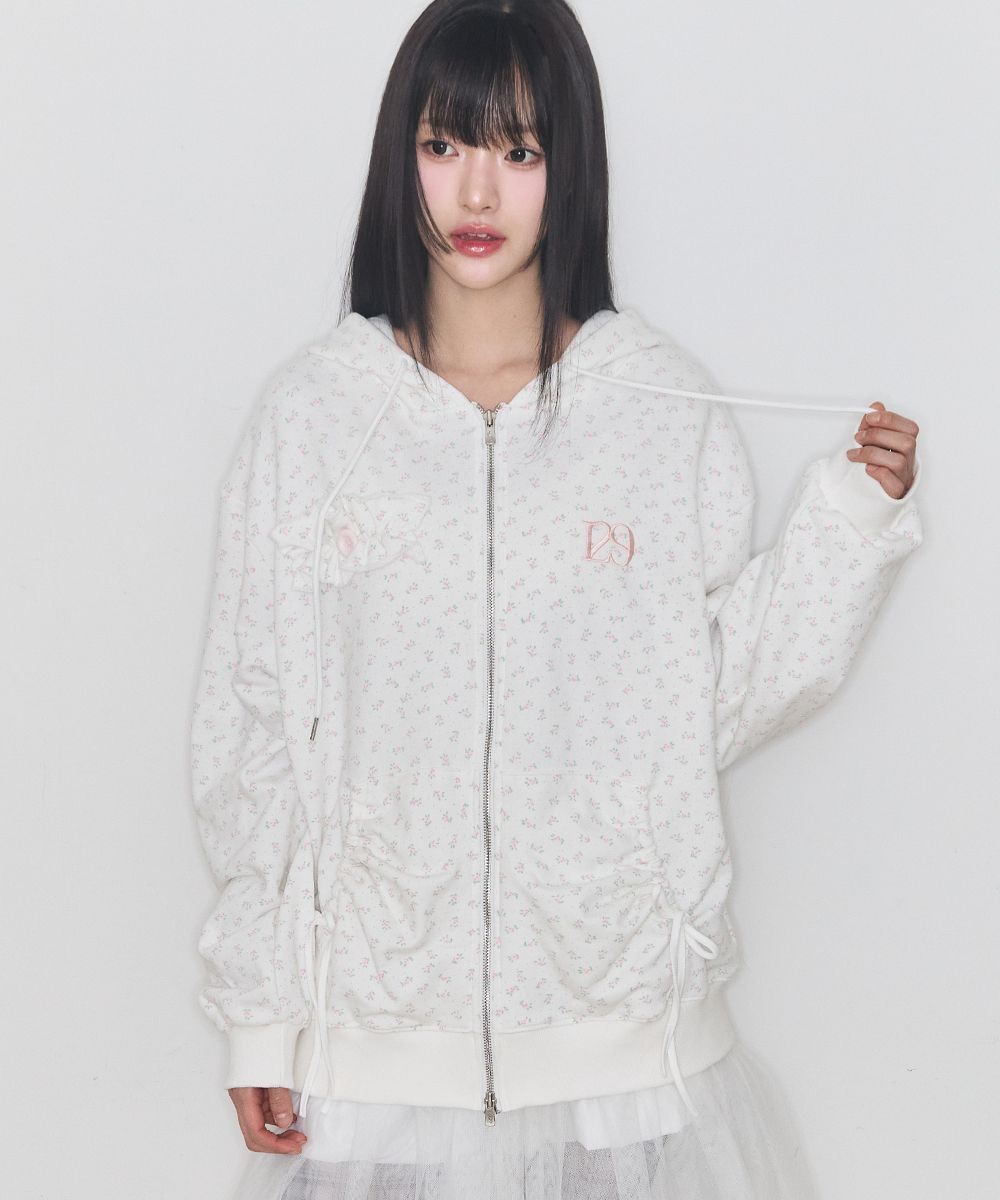 ILLIGO 荷葉邊花卉連帽拉鍊外套 26CPOUT02FL