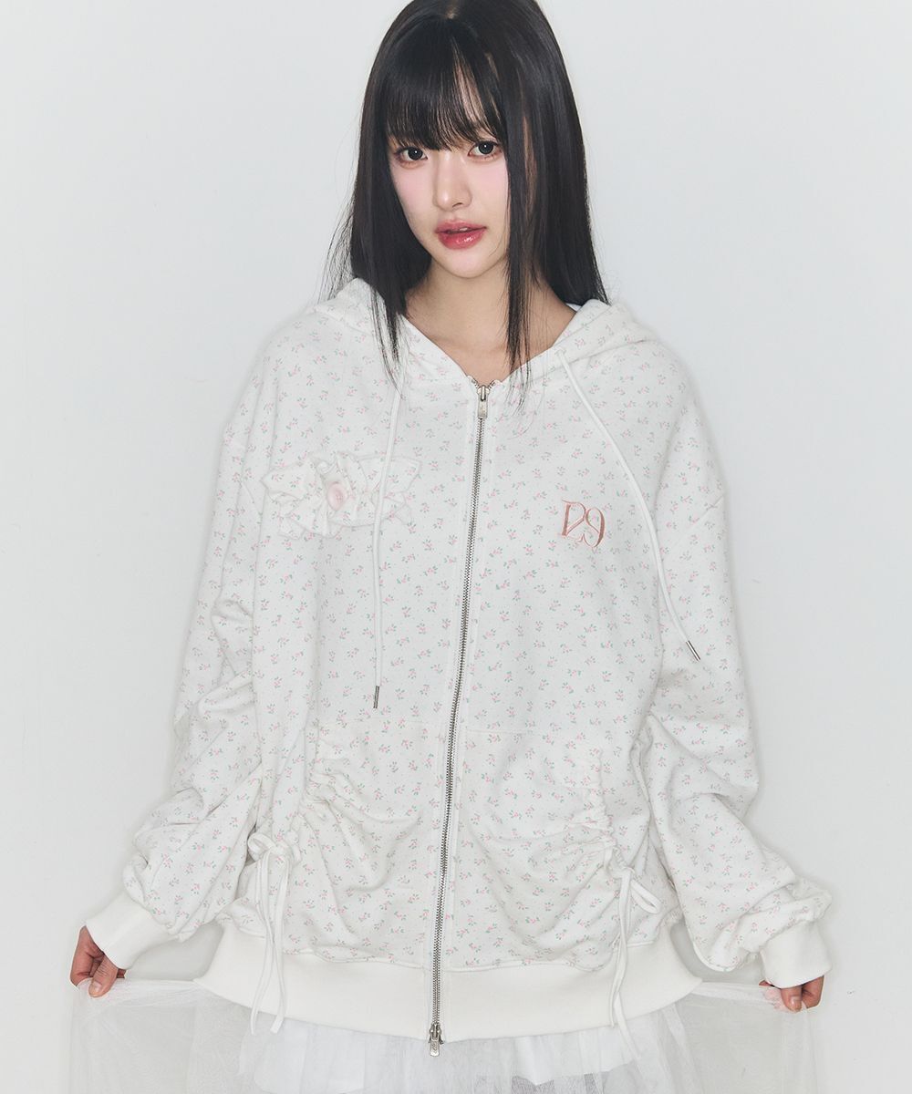 ILLIGO 荷葉邊花卉連帽拉鍊外套 26CPOUT02FL